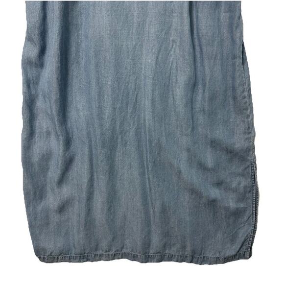 Universal Thread Chambray Midi Maxi Dress Womens L Blue Belted Strappy Y2K - Picture 4 of 13